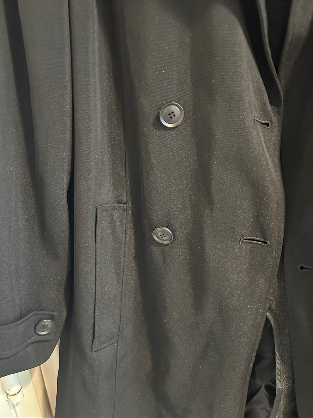 Vintage Liz Claiborne Black Double Breasted Car Coat Jacket Women’s - Picture 4 of 9